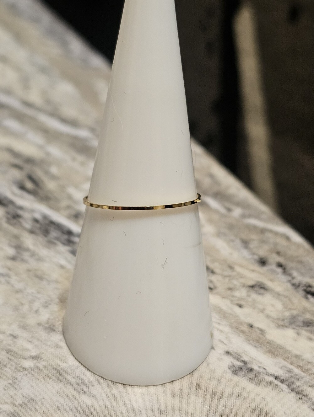 18k Gold Plated Stainless Steel Thin Band Ring Size 7.25